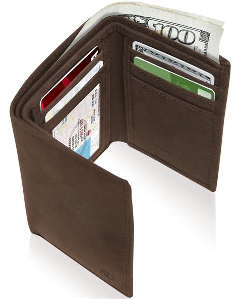 tri fold wallets for men.